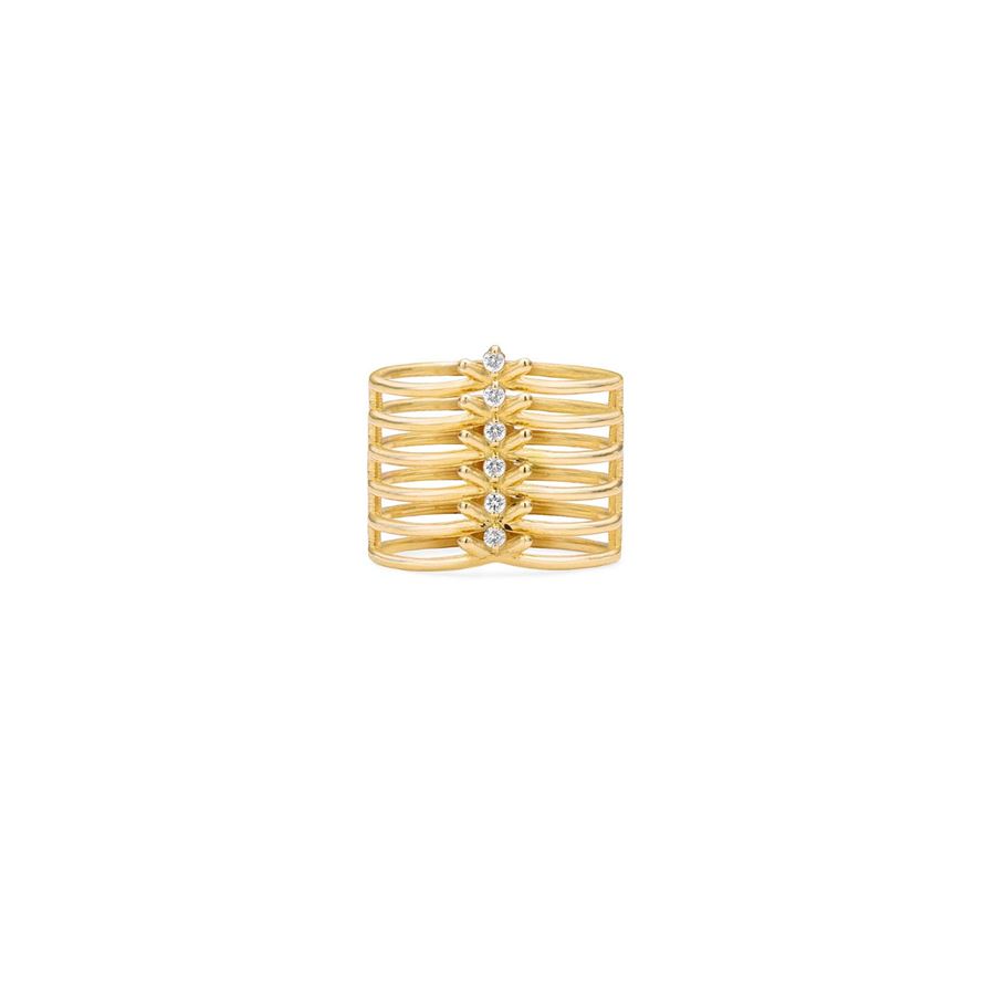 Anello 'Spinae' 6 elementi SPINAE | AN 6FAU18G CT 0,09